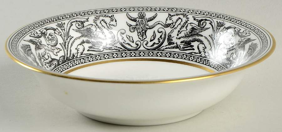 Florentine Black (Black Dragons) Coupe Cereal Bowl by Wedgwood-1