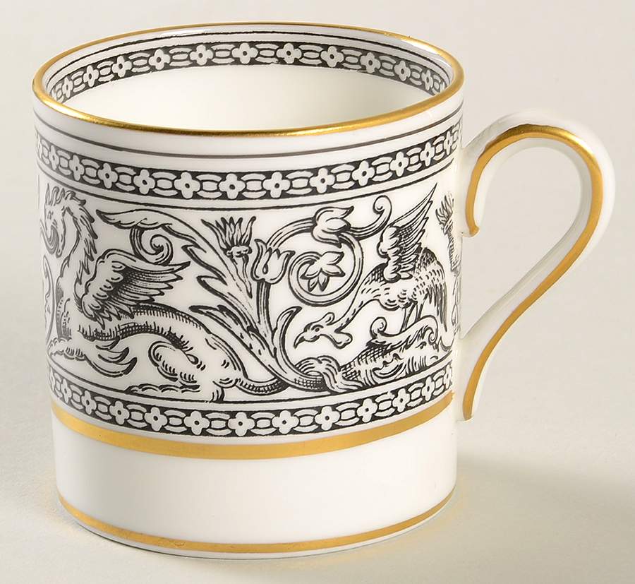 Florentine Black (Black Dragons) Bond Shape Demitasse Cup by Wedgwood-1