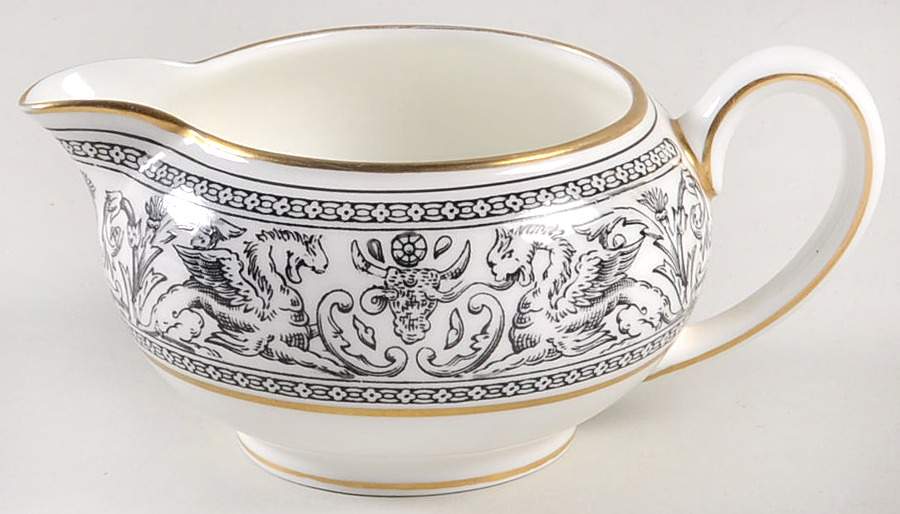 Florentine Black (Black Dragons) 146 Shape Creamer by Wedgwood-1