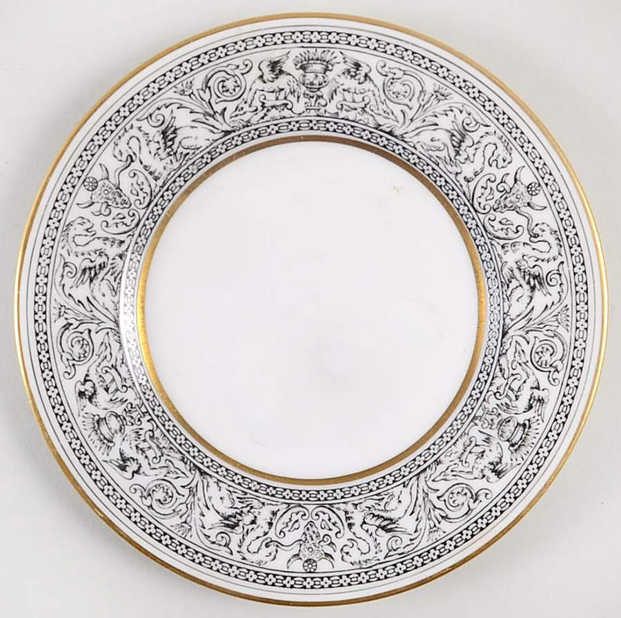 Florentine Black (Black Dragons) Bread & Butter Plate by Wedgwood-1