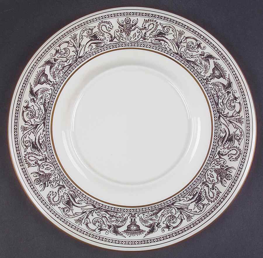 Florentine Black (Black Dragons) Underplate for Tureen by Wedgwood-1