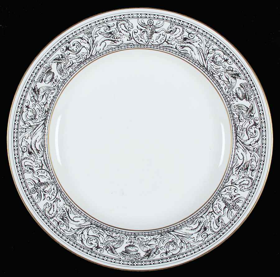 Florentine Black (Black Dragons) 13" Chop Plate (Round Platter) by Wedgwood-1
