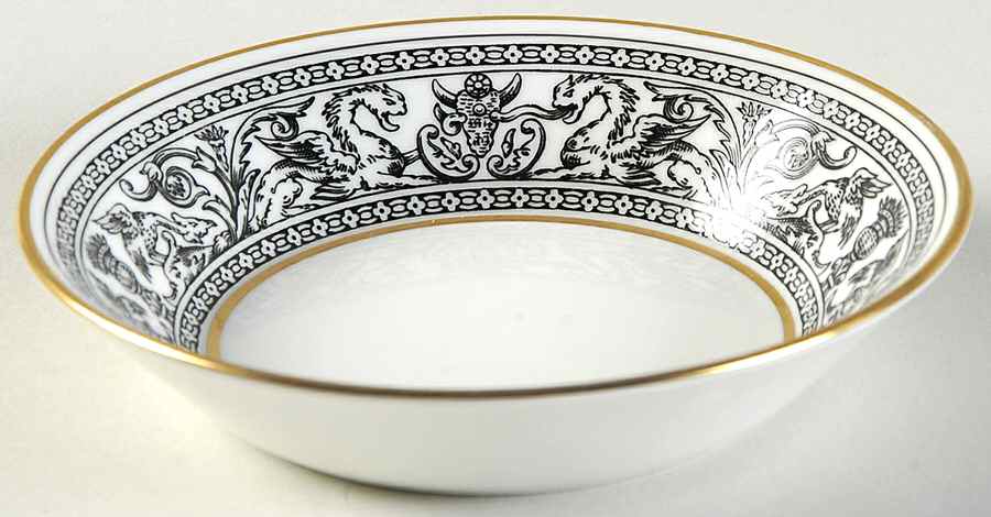 Florentine Black (Black Dragons) Fruit/Dessert (Sauce) Bowl by Wedgwood-1