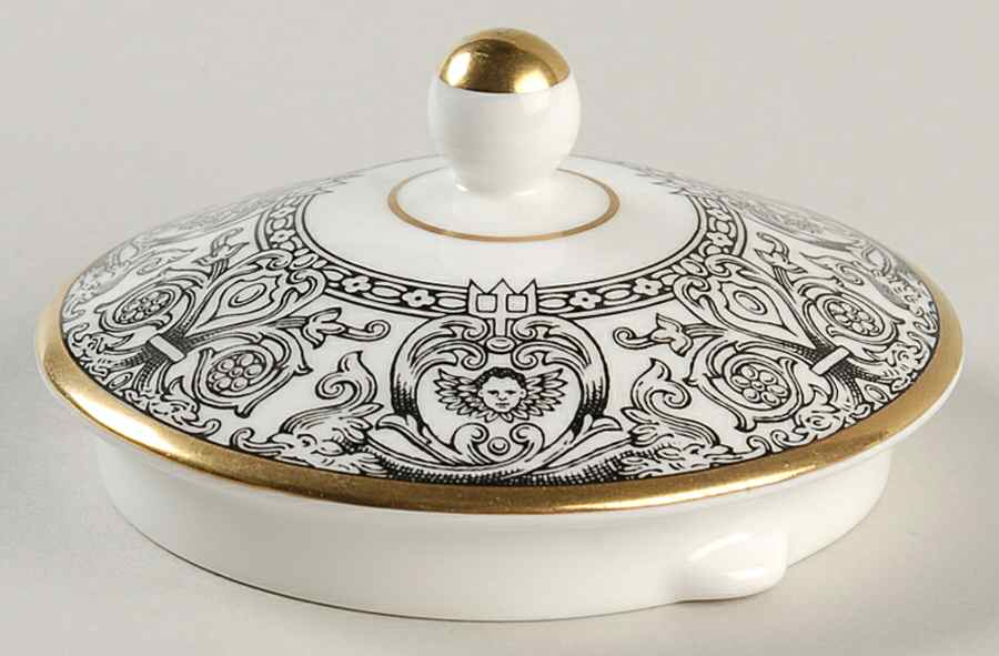 Florentine Black (Black Dragons) Lid for Teapot by Wedgwood-1
