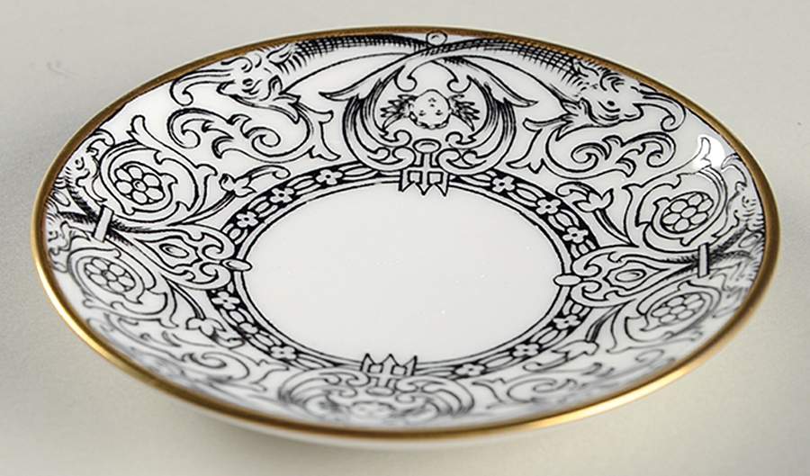 Florentine Black (Black Dragons) Butter Pat by Wedgwood-1