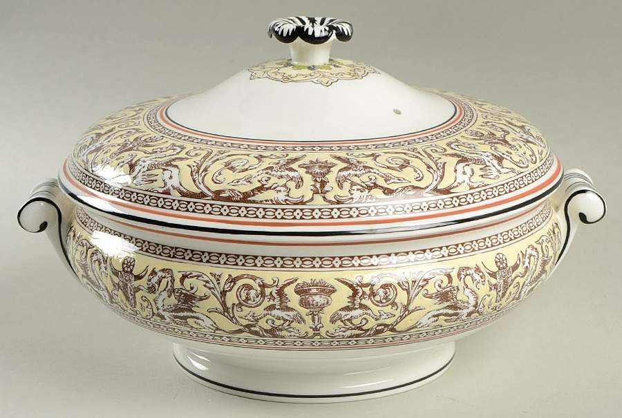 Florentine Brown (Brown Fruit Center) Round Covered Vegetable by Wedgwood-1