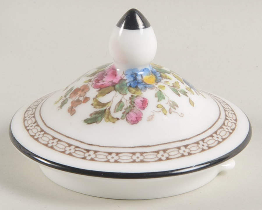 Florentine Dark Blue Rim (Floral Center) Lid for Mini Coffee Pot by Wedgwood-1