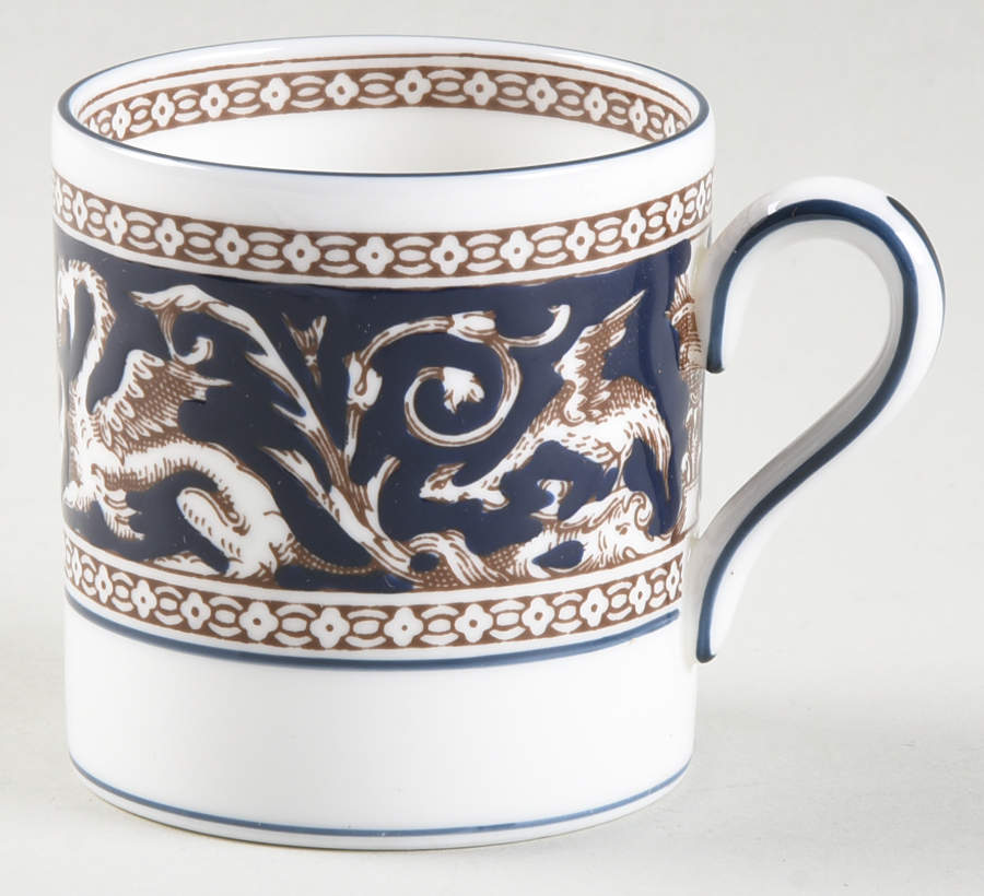 Florentine Dark Blue Rim (No Center Design) Bond Shape Demitasse Cup by Wedgwood-1