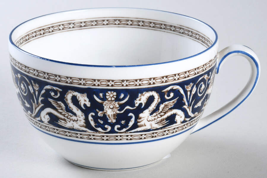 Florentine Dark Blue Rim (No Center Design) Oversized Cup by Wedgwood-1