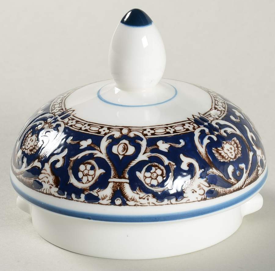 Florentine Dark Blue Rim (No Center Design) Lid for Coffee Pot by Wedgwood-1