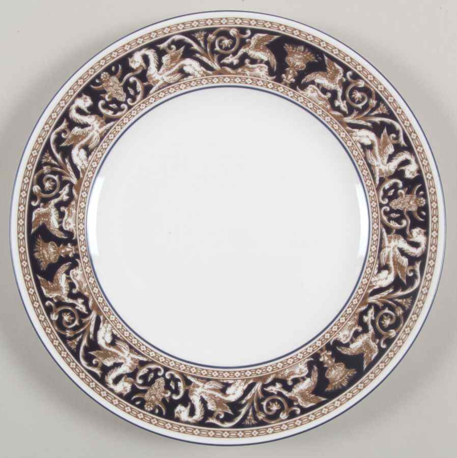 Florentine Dark Blue Rim (No Center Design) Salad Plate by Wedgwood-1