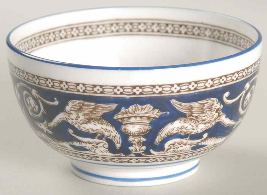 Florentine Dark Blue Rim (No Center Design) Mini Open Sugar Bowl by Wedgwood-1