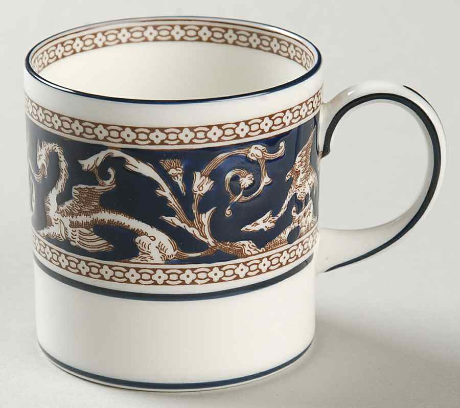 Florentine Dark Blue Rim (No Center Design) Can Shape Demitasse Cup by Wedgwood-1