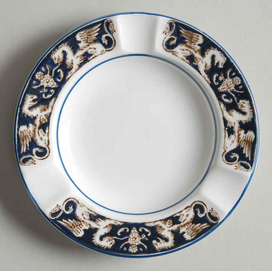 Florentine Dark Blue Rim (No Center Design) Small Ashtray by Wedgwood-1