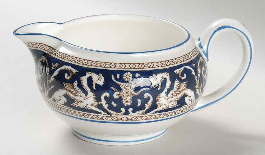 Florentine Dark Blue Rim (No Center Design) 146 Shape Creamer by Wedgwood-1
