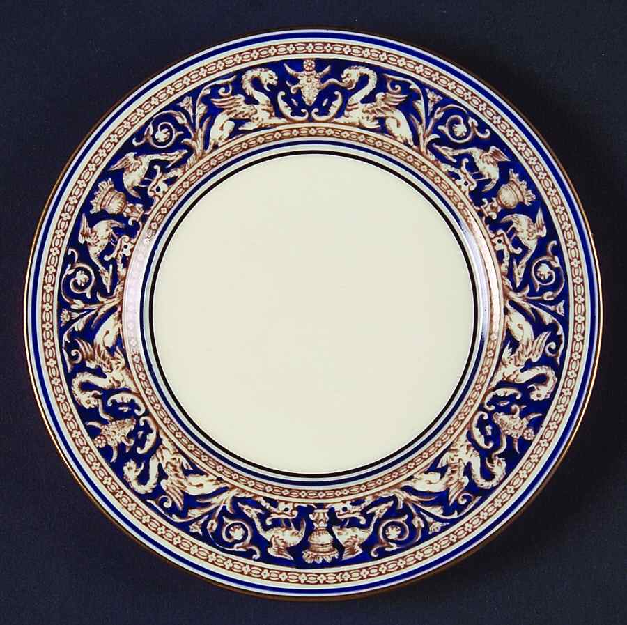 Florentine Blue (No Center Design, Gold Trim) Bread & Butter Plate by Wedgwood-1