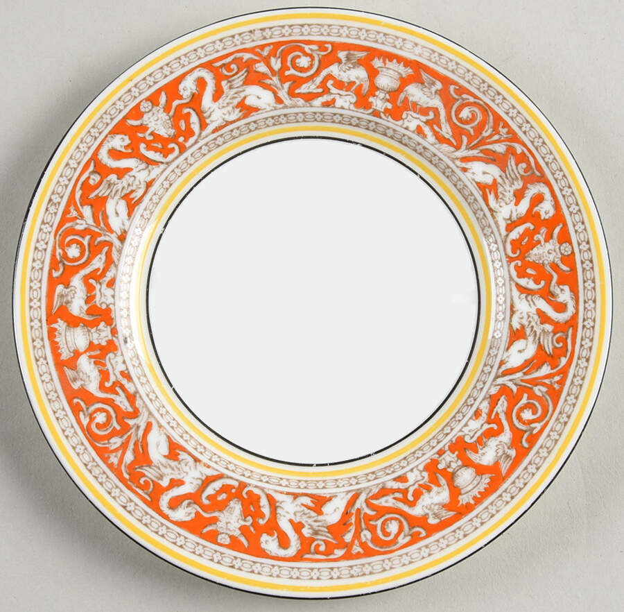 Florentine Orange (No Center Design, White) Bread & Butter Plate by Wedgwood-1
