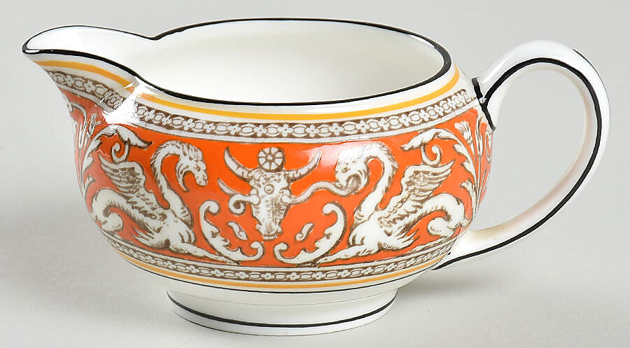 Florentine Orange (No Center Design, White) 146 Shape Creamer by Wedgwood-1