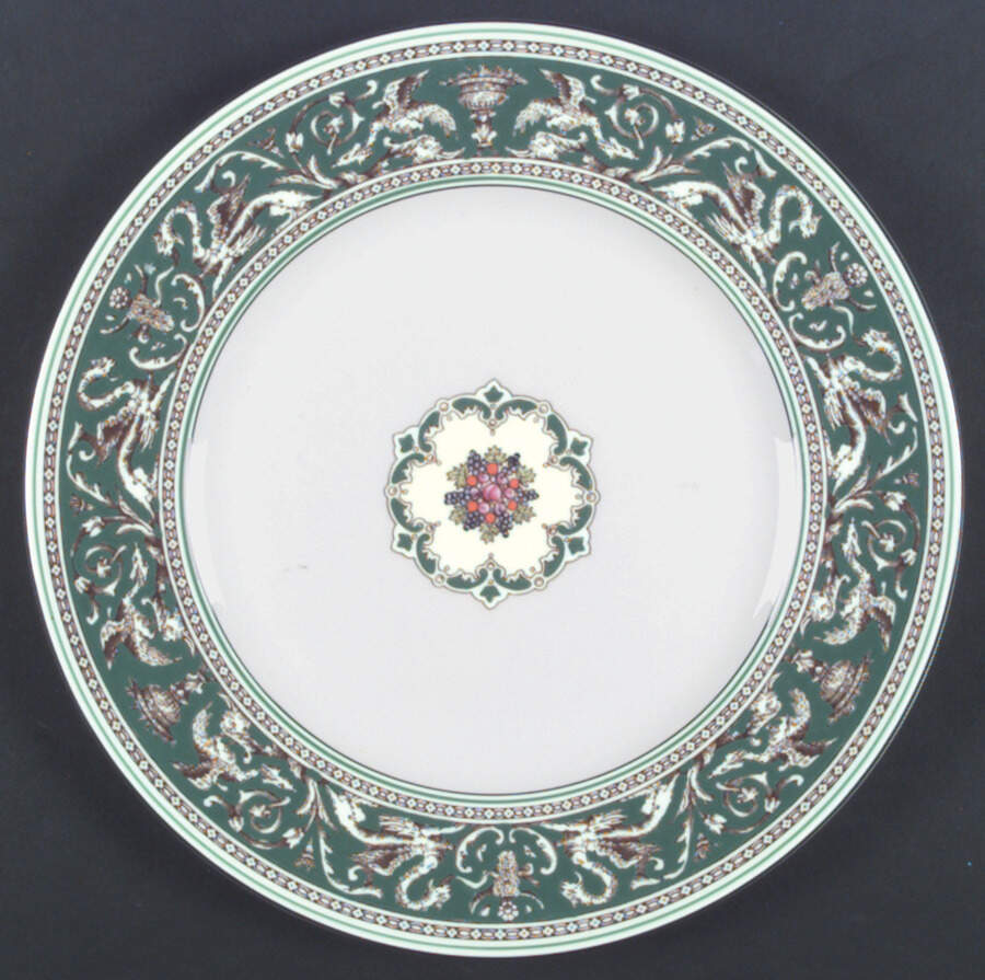 Florentine Green (Emerald, Fruit Center) Dinner Plate by Wedgwood-1