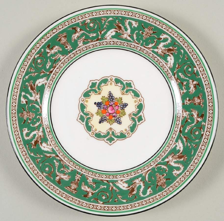 Florentine Green (Emerald, Fruit Center) Bread & Butter Plate by Wedgwood-1
