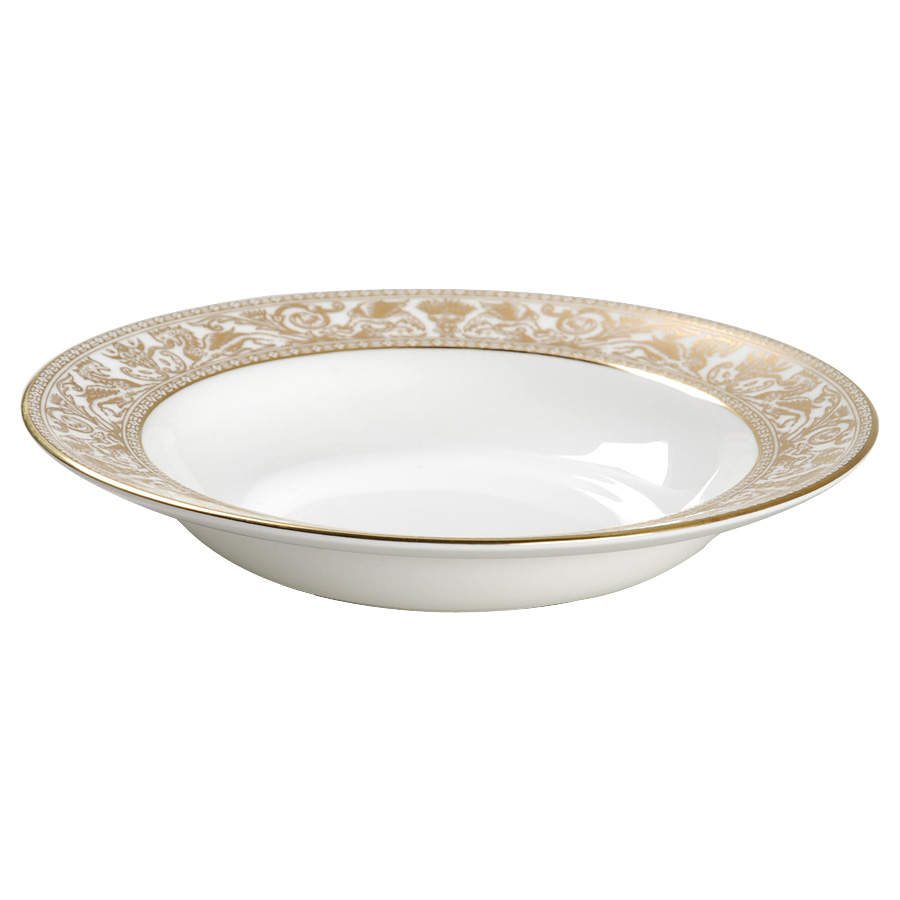 Florentine Gold (Gold Dragons, White) Rim Soup Bowl by Wedgwood-1