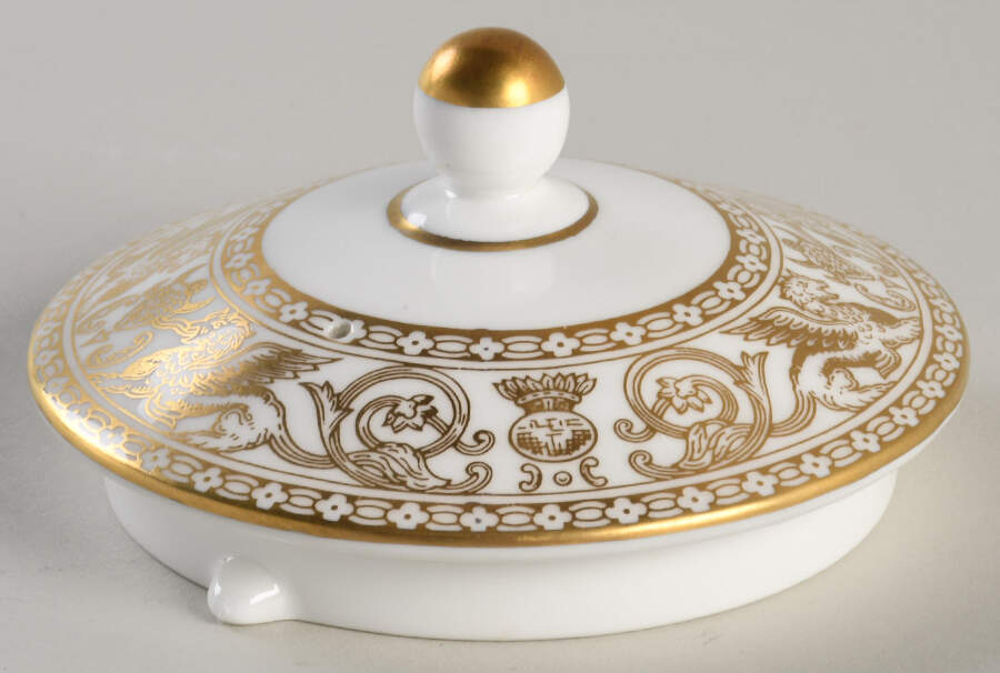 Florentine Gold (Gold Dragons, White) Lid for Teapot by Wedgwood-1