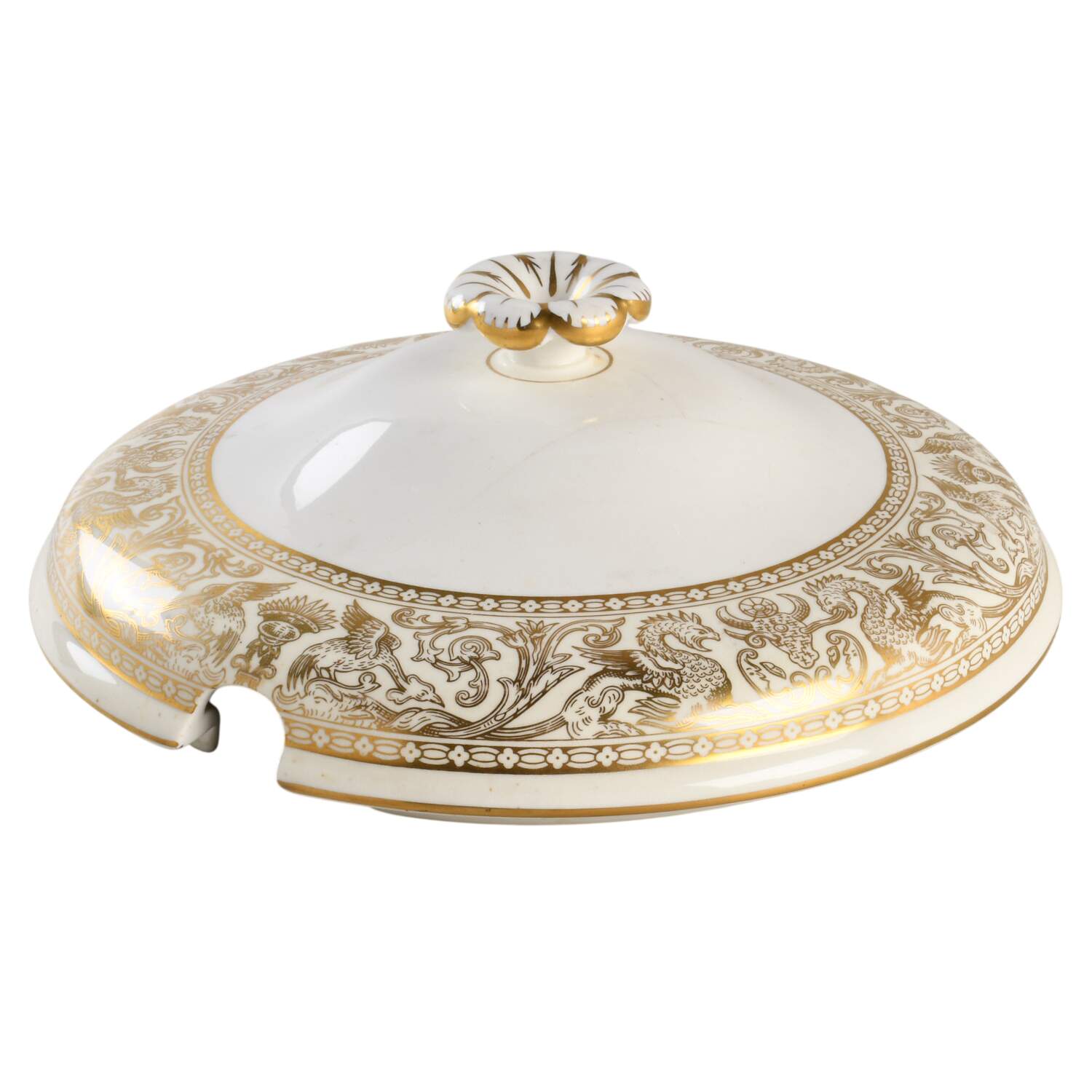 Florentine Gold (Gold Dragons, White) Lid for Tureen by Wedgwood-1