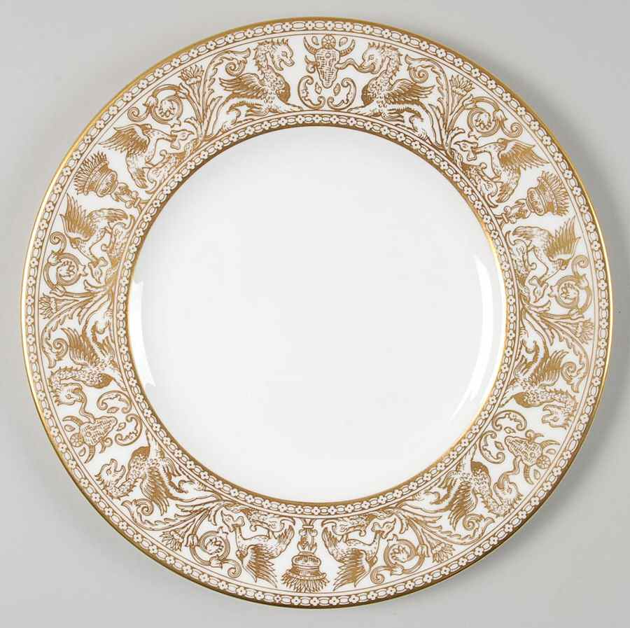Florentine Gold (Gold Dragons, White) Salad Plate by Wedgwood-1