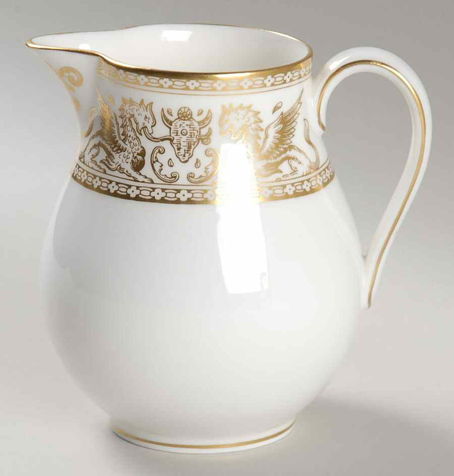 Florentine Gold (Gold Dragons, White) Creamer by Wedgwood-1