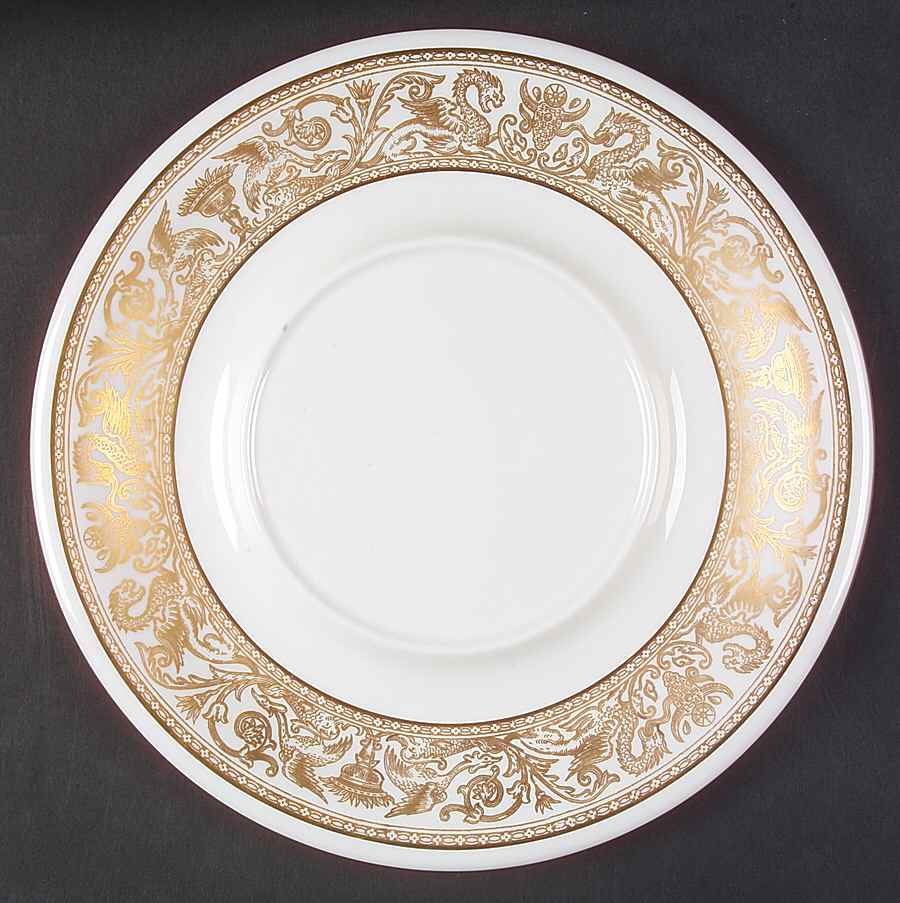 Florentine Gold (Gold Dragons, White) Underplate for Tureen by Wedgwood-1