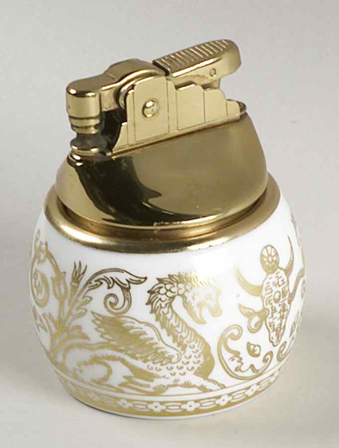 Florentine Gold (Gold Dragons, White) Cigarette Lighter by Wedgwood-1