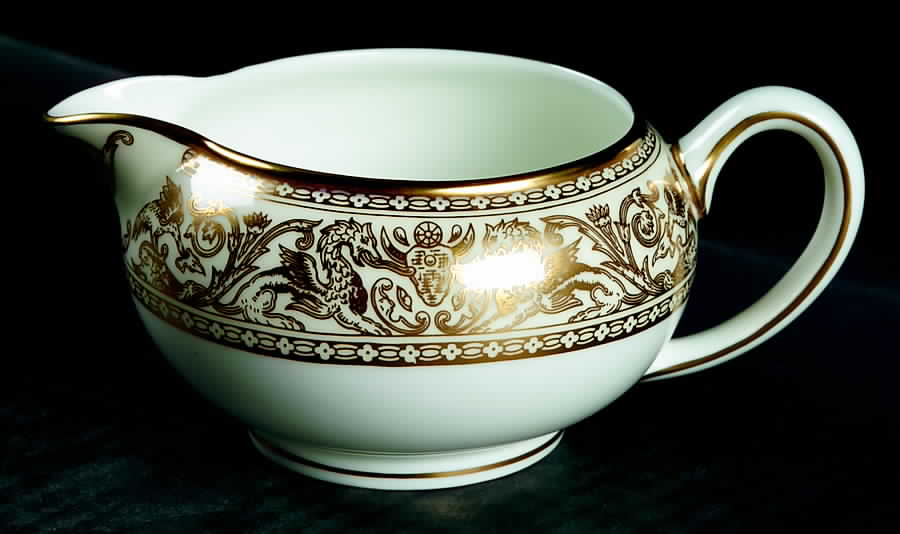 Florentine Ivory Rim (Gold Dragons) 146 Shape Creamer by Wedgwood-1