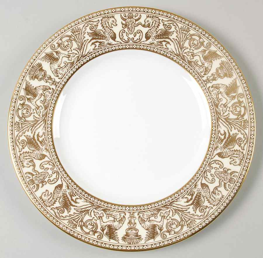 Florentine Ivory Rim (Gold Dragons) Salad Plate by Wedgwood-1