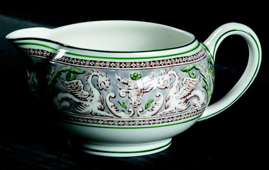 Florentine Gray and Green (No Center Design) 146 Shape Creamer by Wedgwood-1