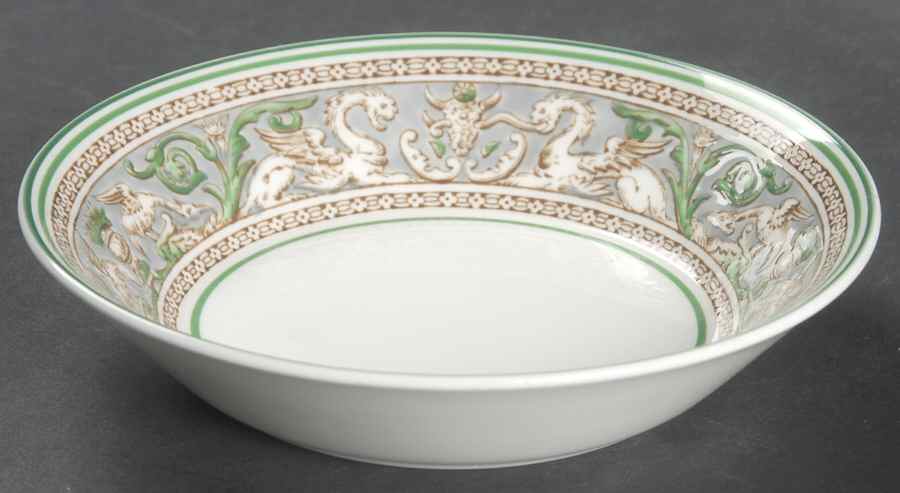 Florentine Gray and Green (No Center Design) Fruit/Dessert (Sauce) Bowl by Wedgwood-1