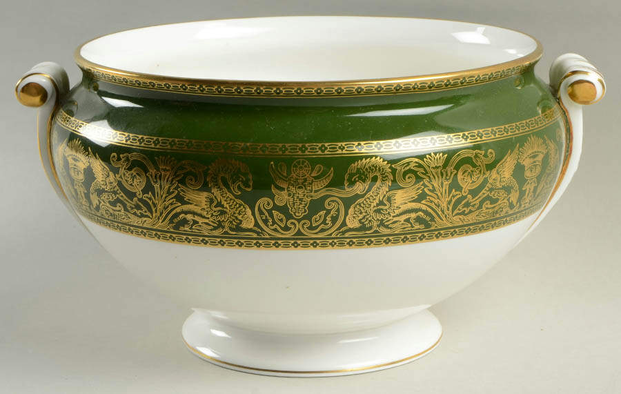 Florentine Dark Green Rim (No Floral Center) Tureen No Lid by Wedgwood-1
