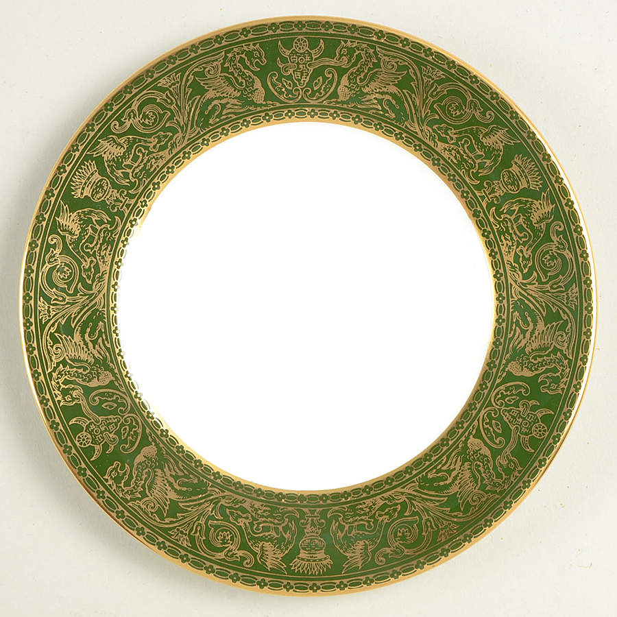 Florentine Dark Green Rim (No Floral Center) Bread & Butter Plate by Wedgwood-1