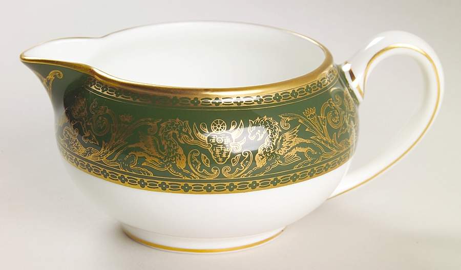 Florentine Dark Green Rim (No Floral Center) 146 Shape Creamer by Wedgwood-1
