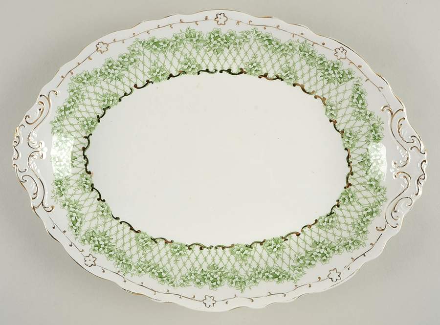Flora Gold (Gold Vine and Accents) 14" Oval Serving Platter by Wedgwood-1