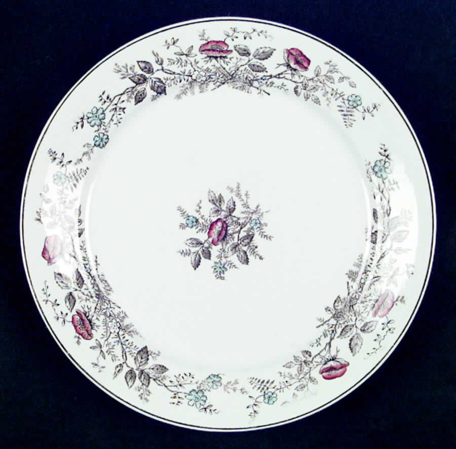 Floral (Smooth, Blue & Orange Flowers) Dinner Plate by Wedgwood-1