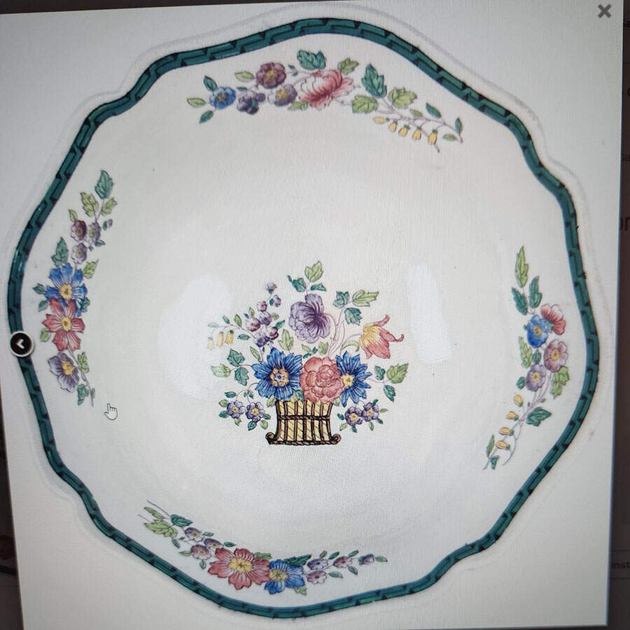 Floral (Scallop) 9" Round Vegetable Bowl by Wedgwood-1