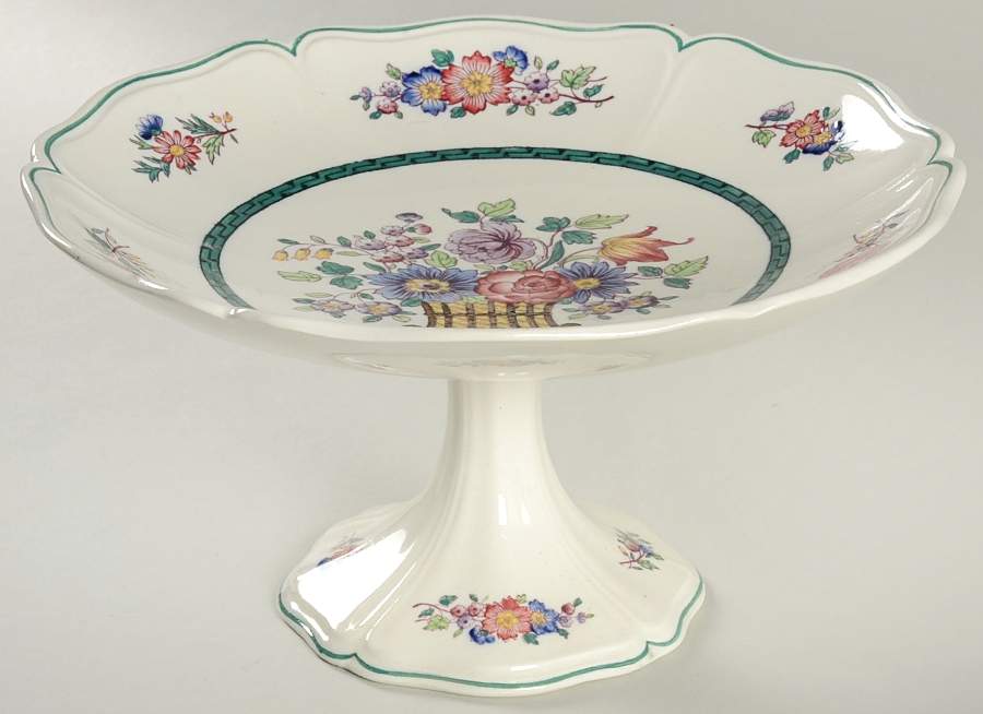 Floral (Scallop) Round Compote (Height X Width) by Wedgwood-1