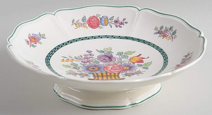 Floral (Scallop) Round Compote (Height X Width) by Wedgwood-1