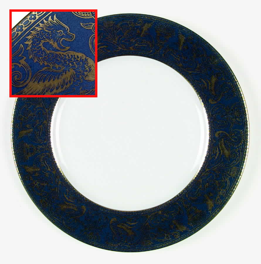 Florentine Green (Teal) (No Center Design) Dinner Plate by Wedgwood-1