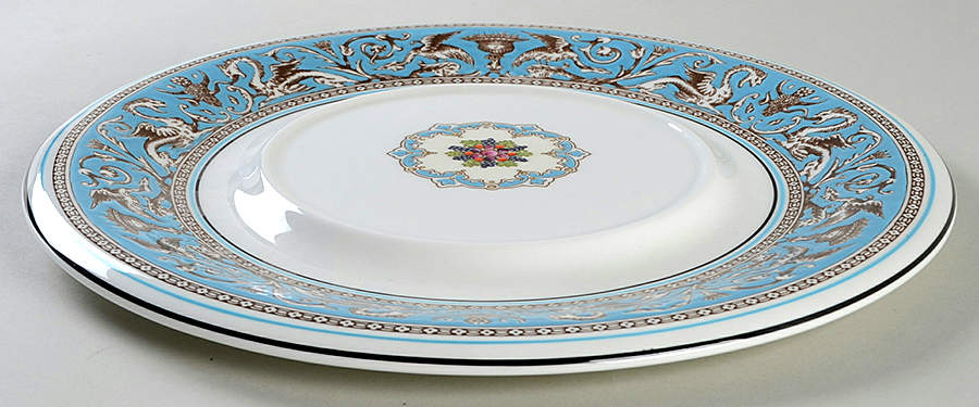 Florentine Turquoise Rim (Fruit Center, White Body) Underplate for Tureen by Wedgwood-1