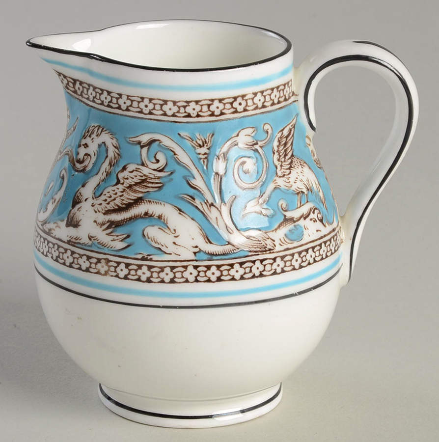 Florentine Turquoise Rim (Fruit Center, White Body) Mini Creamer by Wedgwood-1
