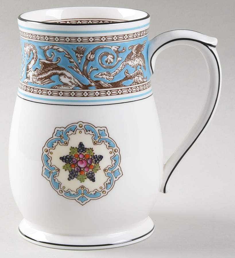 Florentine Turquoise Rim (Fruit Center, White Body) Mug by Wedgwood-1