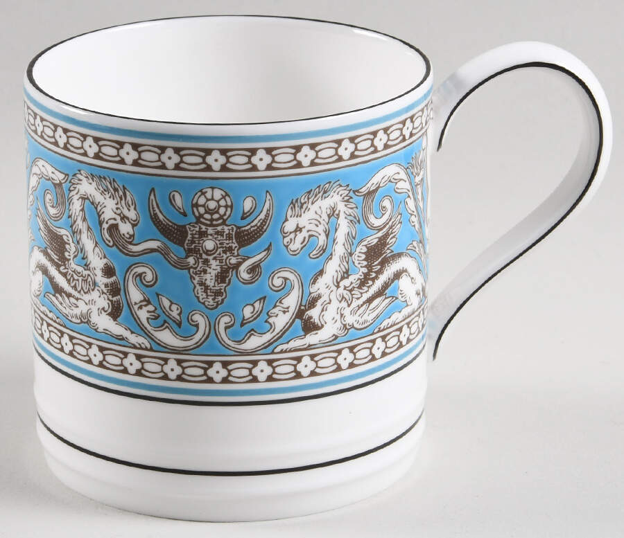 Florentine Turquoise Rim (Fruit Center, White Body) Mug by Wedgwood-1