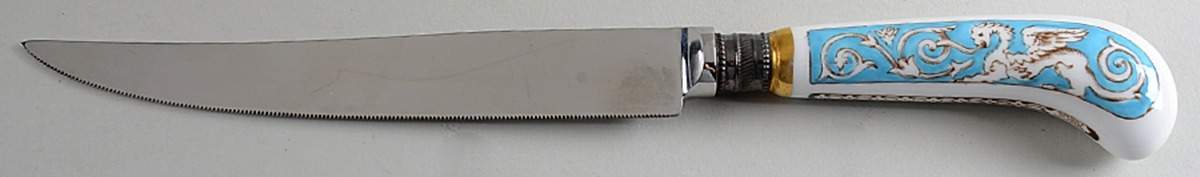 Florentine Turquoise Rim (Fruit Center, White Body) Individual Steak Knife by Wedgwood-1
