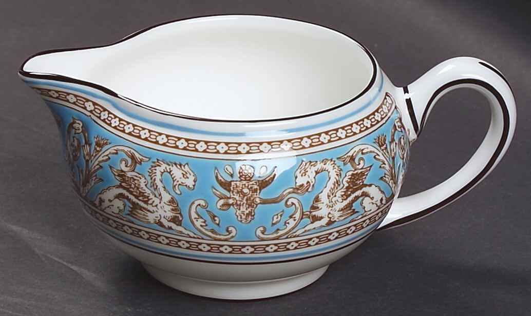 Florentine Turquoise Rim (Fruit Center, White Body) 146 Shape Mini Creamer by Wedgwood-1